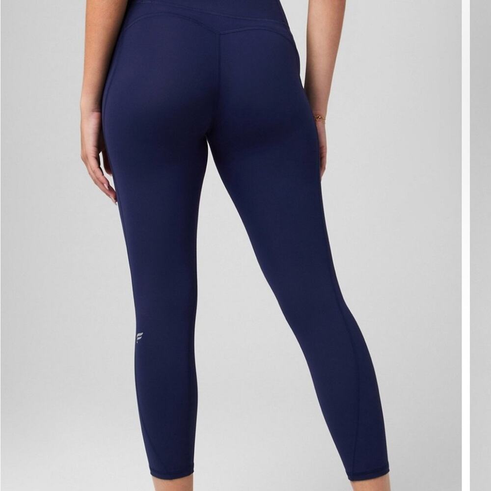 Fabletics Deep Navy Oasis PureLuxe High-Waisted Legging 7/8